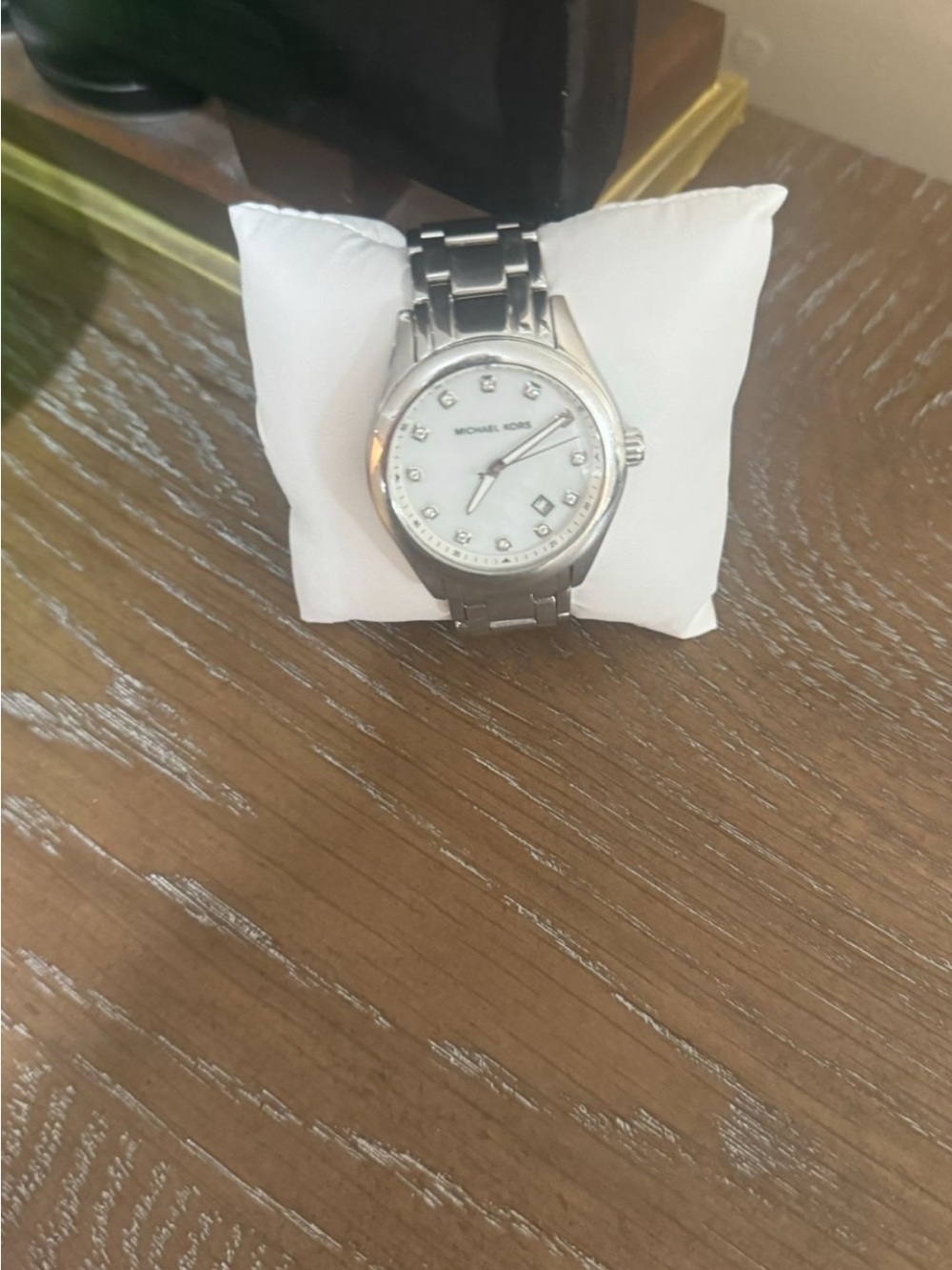 Michael Kors Silver Stainless Steel Watch with White Dial